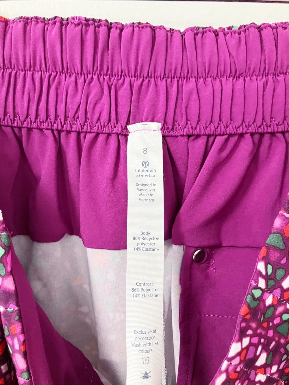 Lululemon | Purple Spring Break Away Shorts 8 Athletic Gym Running Workout Yoga - Picture 5 of 6